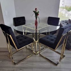 Gold & Glass Top Dining Table 🤍🤍🤍🤍🤍