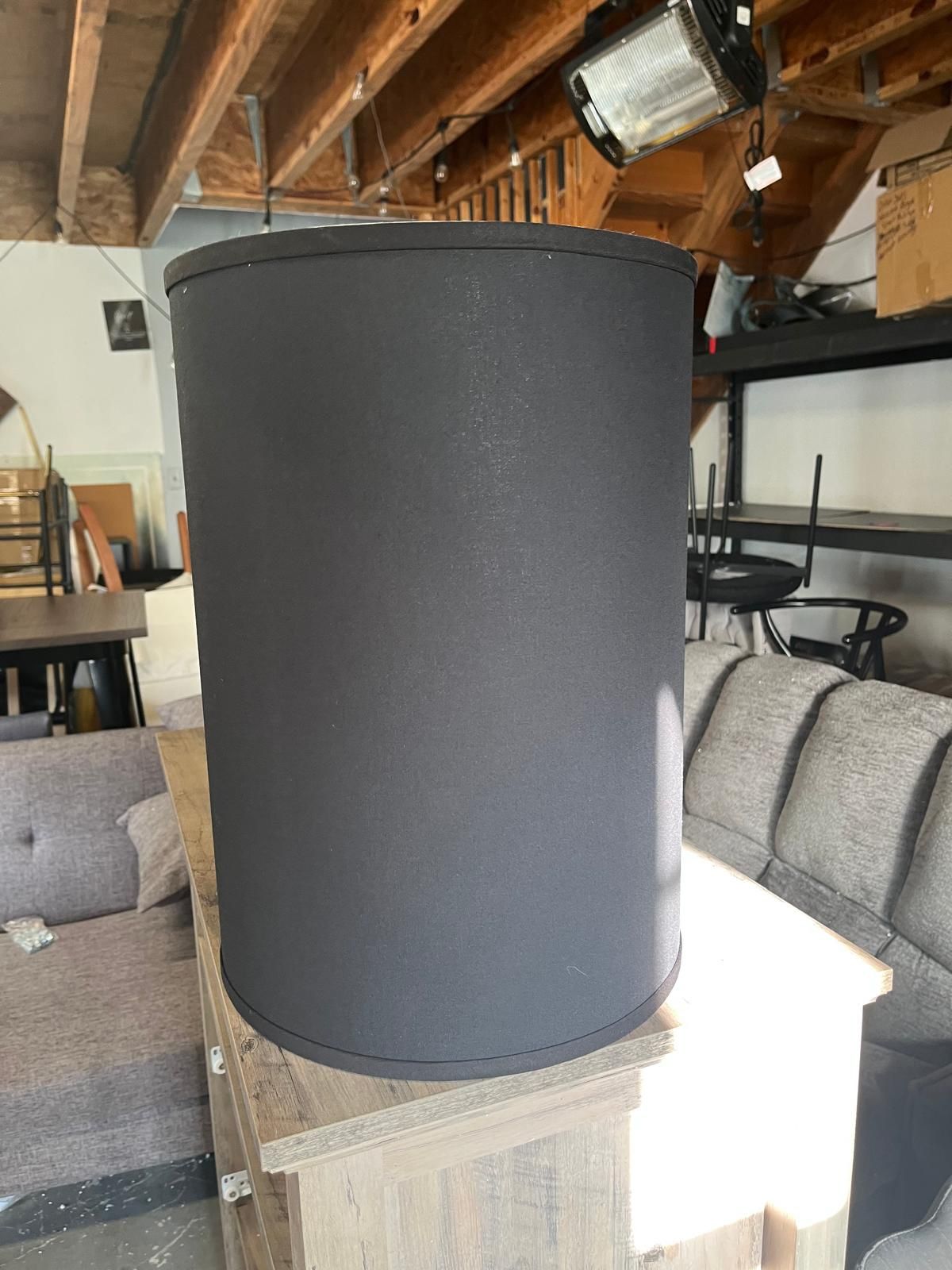 Tall Black 12x12x25 Round Lamp Shade