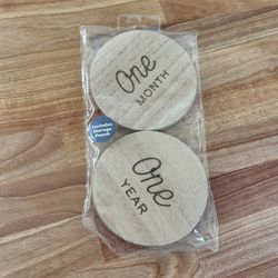 Double sided Monthly milestone wooden Cards 