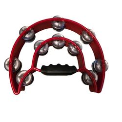 Red Half Moon Tambourine