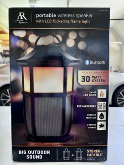 LED Portable Wireless Speaker- Flickering Flame Light