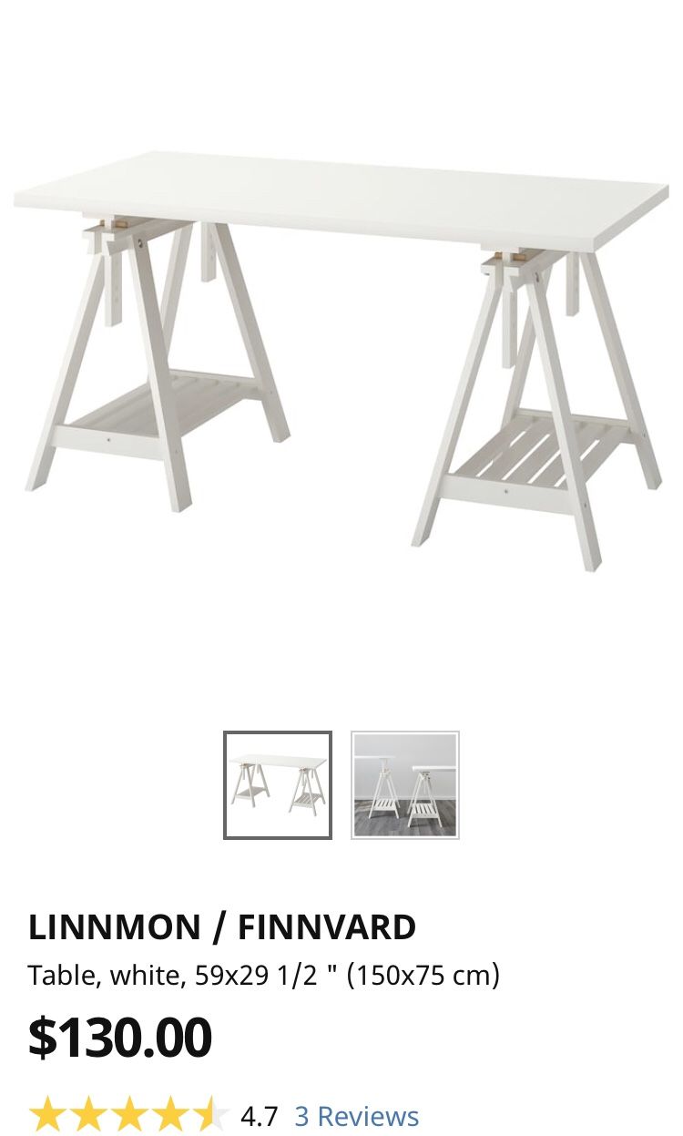 White adjustable desk