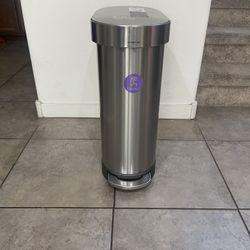 simplehuman 45 Liter / 12 Gallon Slim Hands-Free Kitchen Step Trash Can, Brushed Stainless Steel