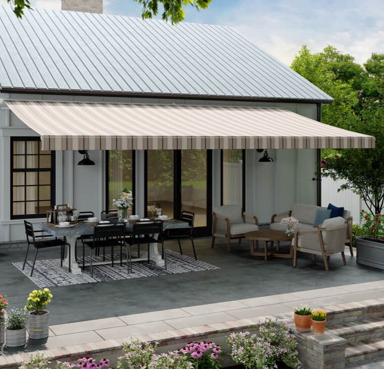 2 NEW SUNSETTER MOTORIZED AWNINGS TOGETHER OR SEPARATELY FOR SALE!!!!