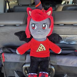 IamSanna Moody Unicorn Plush RARE 2020 I Am Sanna Red Pizza Roblox Youtube 14”