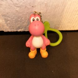 Pink Super Mario Yoshi Keychain