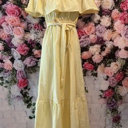 Large Yellow Striped Maxi