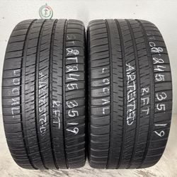 2 Tires 245 35 19 Michelin Pilot Sport As 3+ Zp Run Flat High Tread No Repairs