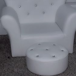 Kids White Sofa Chair Set 