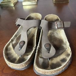Birkenstock Gizeh Golden Brown Sandals Ladies EU 37 Cork Footbed
