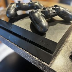 PS4 With Two Controllers