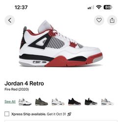 Jordan 4 Fire Red