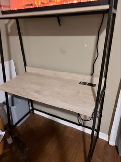 Modern desk with hutch