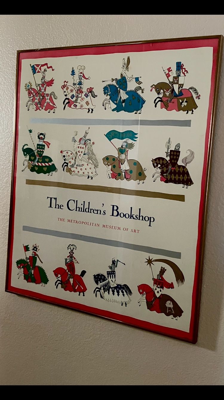 Framed Contemporary “The Twelve Knights Of Christmas” Print. By Helmut Nickel