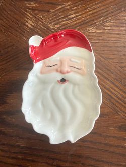 Santa Face ~  ceramic spoon holder