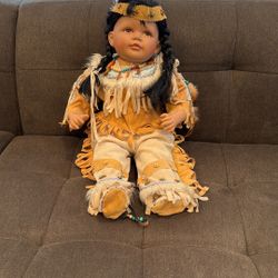 Native American porcelain doll