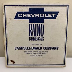Chevrolet Radio Commercials Reel Tape Ad That Makes Sense Dollars 1975