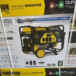 6250-Watt Recoil Start Gas and Propane Powered Dual-Fuel Portable Generator with CO Shield Technology