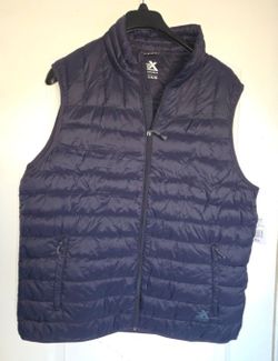 Men's Vest Blue Jacket Chaleco Xl 