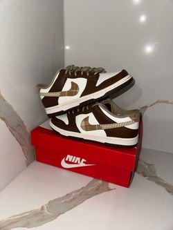 Nike Dunk Low Brown Plaid size 4y, 4.5y, 6.5y