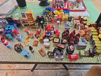 Large Lot of Miniature Food Grocery Items