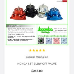 Booba Bypass Valve For 10th Gen Civic 1.5L Turbo.