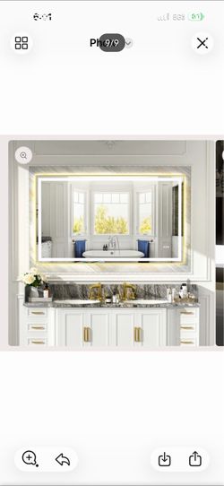 60"x36" LED Bathroom Mirror  black and  Gold Available!! $160
