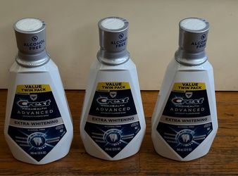 3 Sealed New Crest Advanced Extra Whitening Mouth Wash