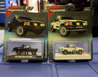 Majorette 1985 Toyota Hilux SR5 Pickup 1:64 Die-Cast Set of 2