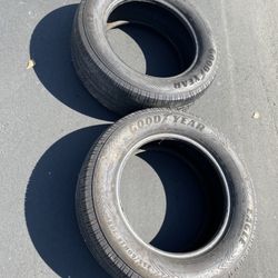 2 — 255/60r18 Goodyear Tires 80% Treads 