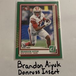 Brandy Aiyuk San Francisco 49ers All-Pro WR Donruss Short Print Insert Card. 