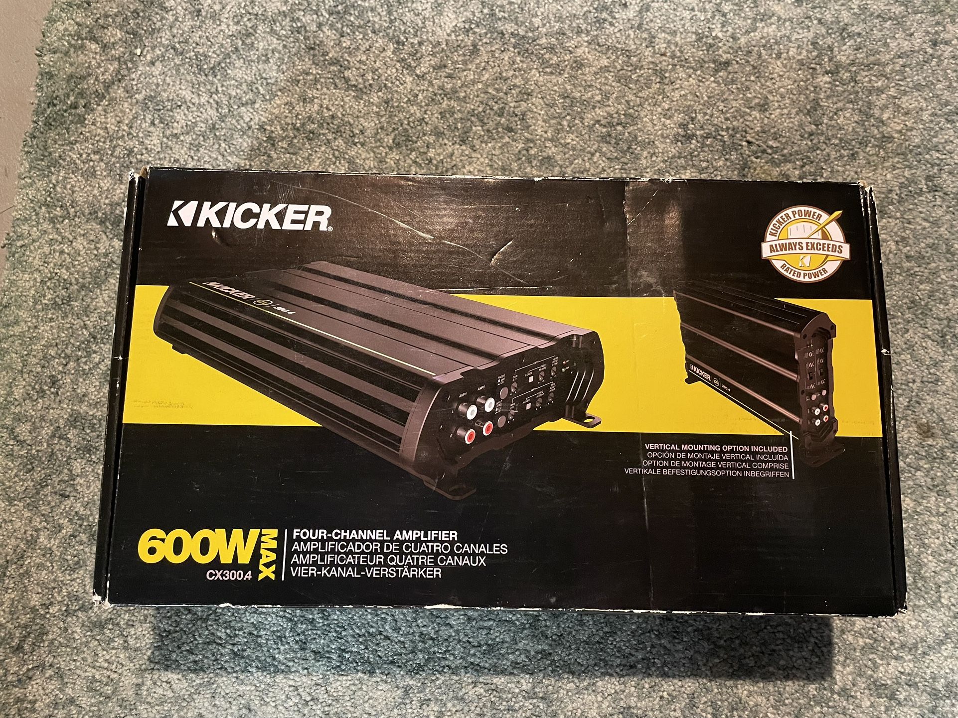 Kicker CX300.4 Amplifier 4-Channel 300W RMS