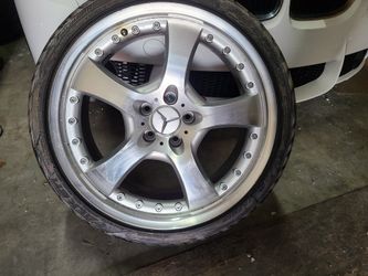 (1)LORINSER Style WHEEL LM5 19" X 8.5" FOR MERCEDES BENZ WITH NEW TIRE 245/35/Z19