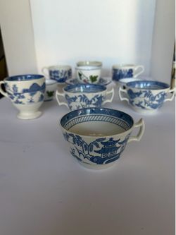 Vintage Wood & Sons English Porcelain Tea Set 11pc Canton Blue