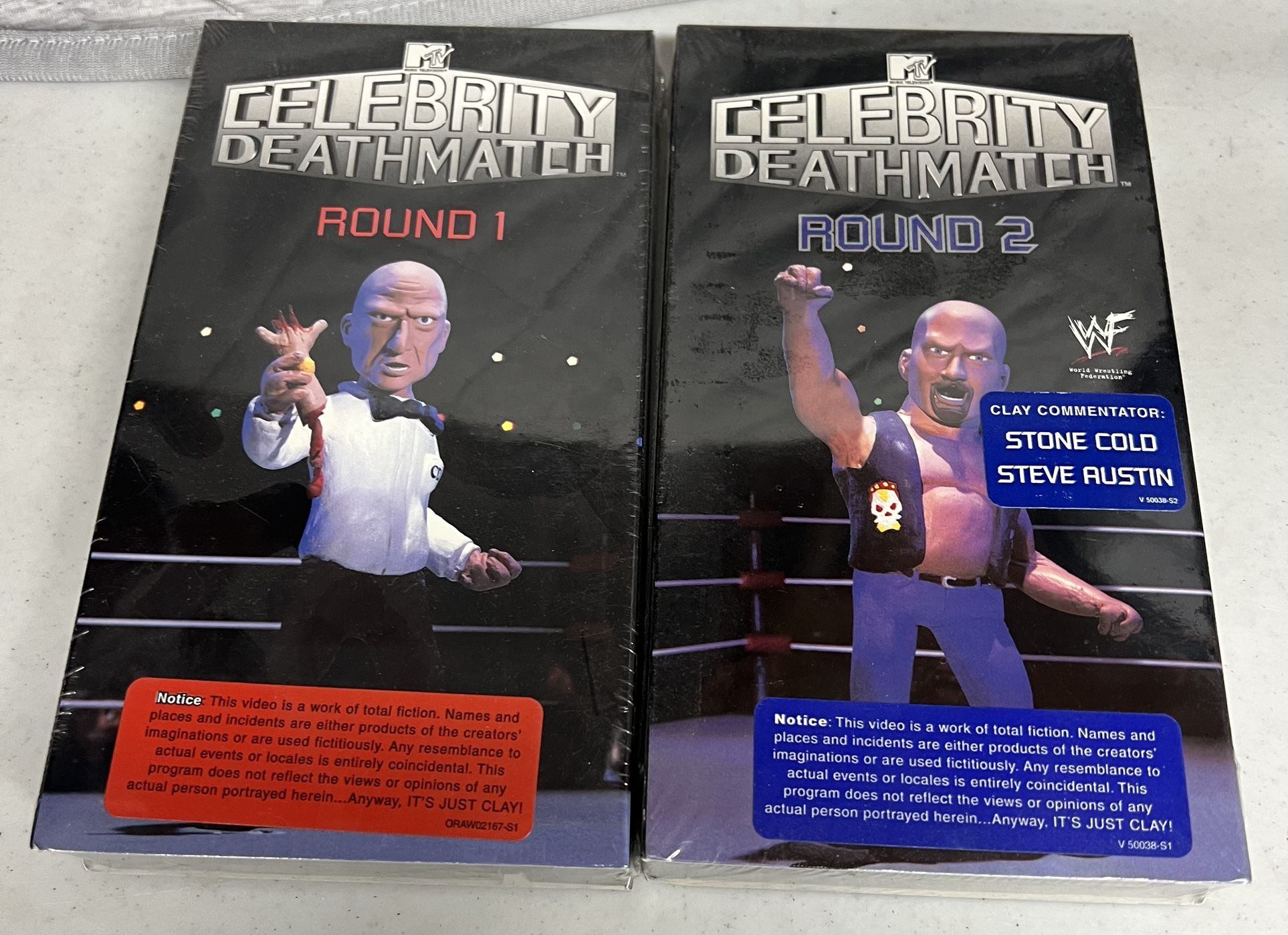 Celebrity Deathmatch VHS Rounds 1 And 2 NEW