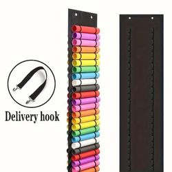 1pc Hanging Double-sided Storage Rack, With 48 Slots, Wall/Door Mounted Vinyl Roll Holder, Hanging Storage Rack, Suitable For DIY Handicraft Supplies