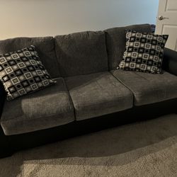 Gray and Black Sofa