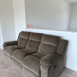 🎀BEST OFFER🎀 Soft & Comfy Couch - Brown 3 Seater 