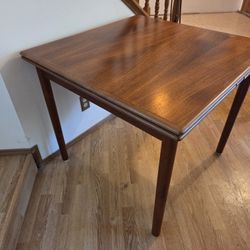 Compact Danish Teak Expanding Dining Table 