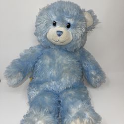 Build A Bear 15” Teddy Bear Blue Toy Blue Nose And Blue Eyes 