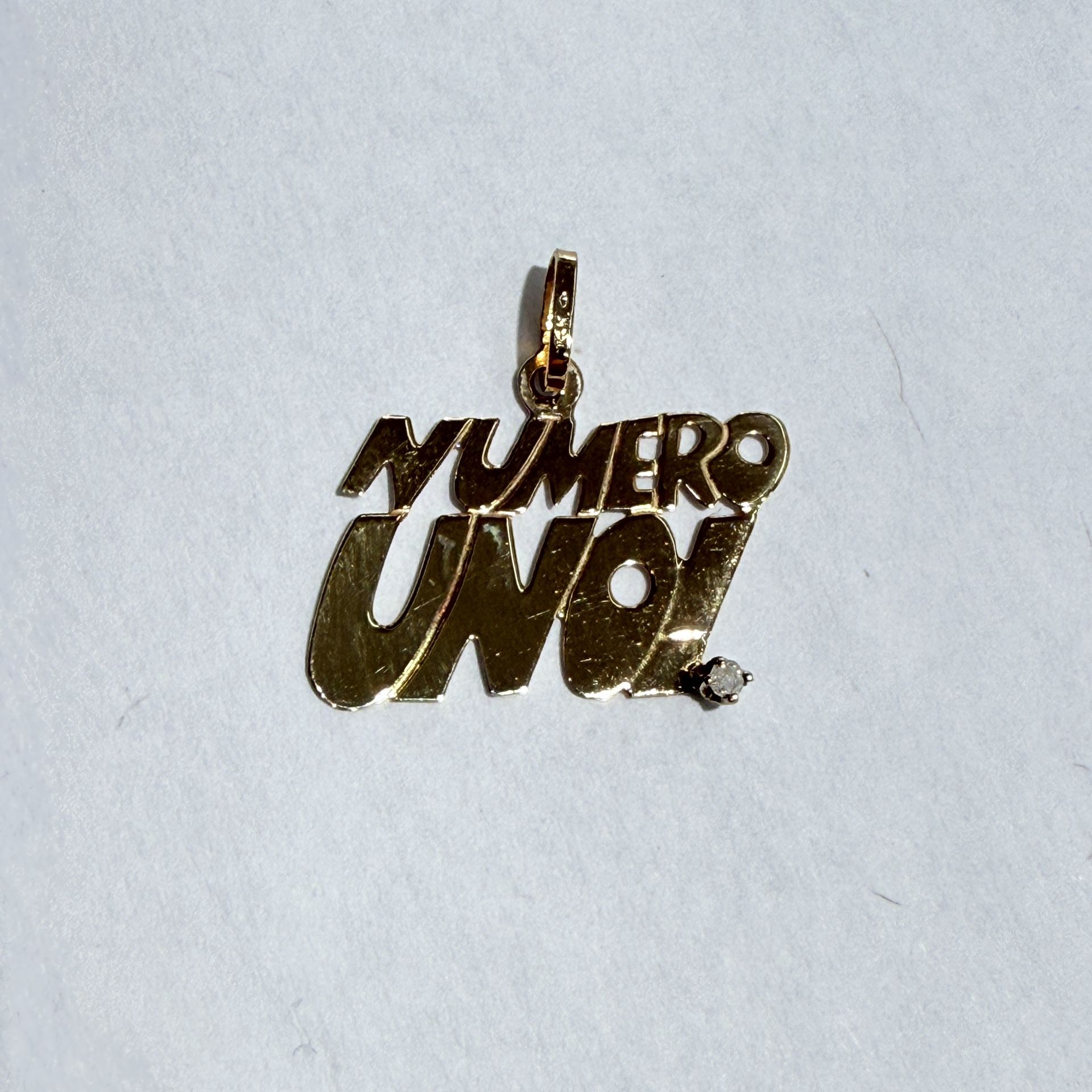 14K Gold “Número Uno” Charm