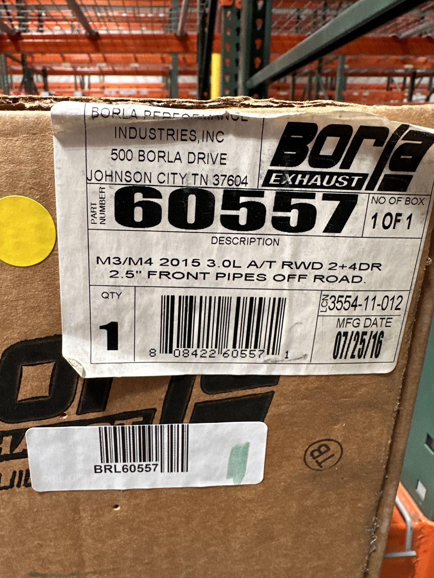 Borla Front Pipe For 15-18 BMW M3 M4