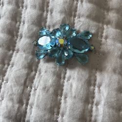 Vintage Aqua Blue Brooch 