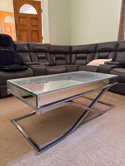 Glass and Chrome Coffee Table