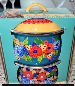 The Pioneer Woman Dazzling Dahlia DUTCH Ovens 2 pack NEW