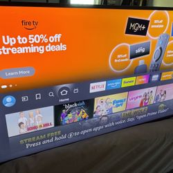 55 Inch 4K Smart Fire TV + Wall Mount (Full Motion) – Great Condition!
