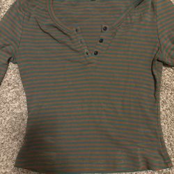 Green Striped Shirt