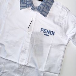 Fendi Toddler Button  Down Long Sleeve Shirt