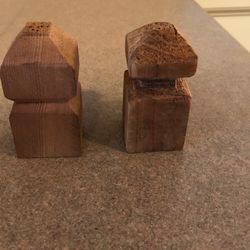 Set of Wood Salt & Pepper Shakers