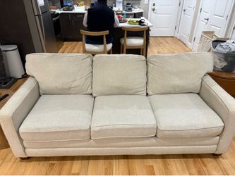 Basset Beige 3-Seater Couch / Sofa – Good Condition